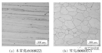 圖 1 未常化與常化后鋼卷的金相組織.jpg 圖 1 未常化與常化后鋼卷的金相組織.jpg